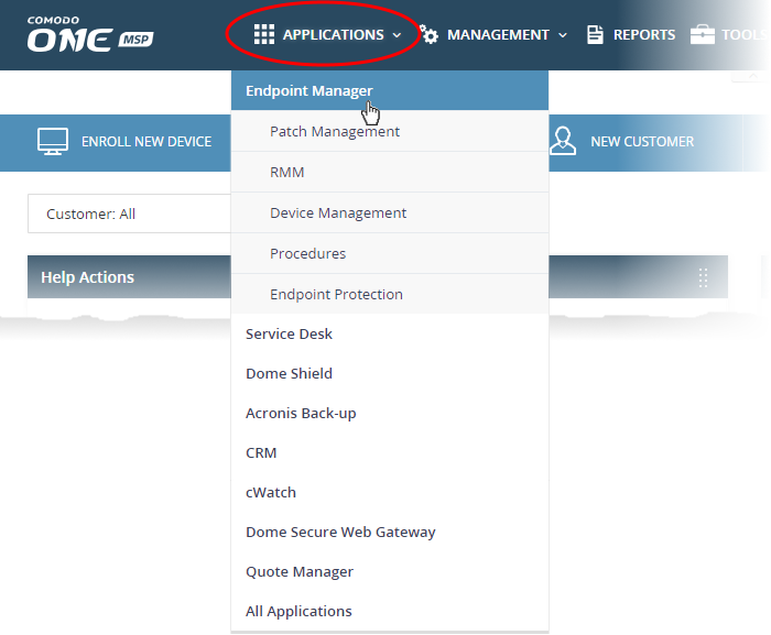 Login Into The Admin Console, Endpoint Manager Software, Endpoint Manager